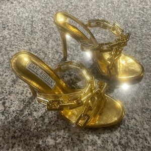 Gold chain heels